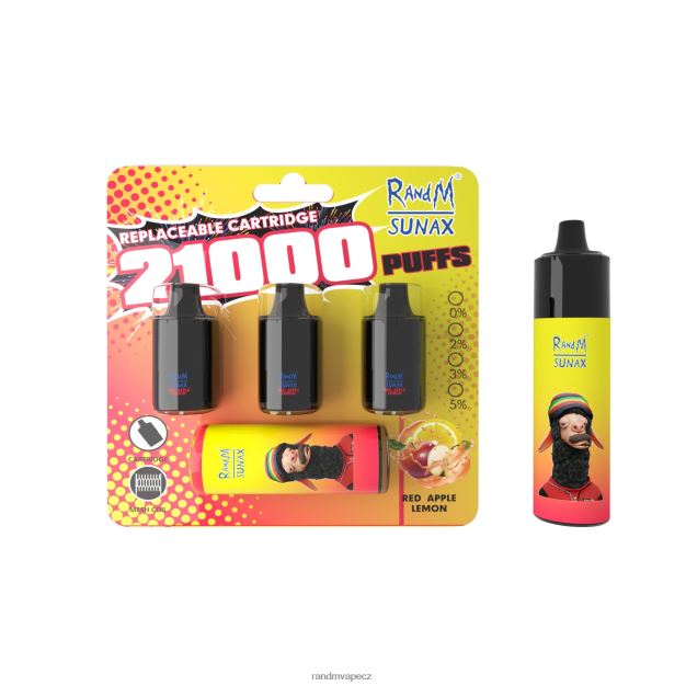 RandM Sunax 21000 airflow control pod vyměnitelné vape zařízení 1ks červené jablko citron RandM vape CZ - 0244R272