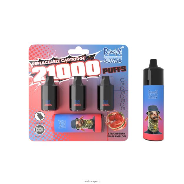 RandM Sunax 21000 airflow control pod vyměnitelné vape zařízení 1ks jahodový meloun RandM vape supplier - 0244R271