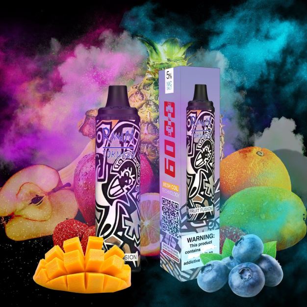 RandM Tornado 6000 vape pod zařízení s ovládáním průtoku vzduchu 1ks ovocná fúze RandM tornado online shop - 0244R286