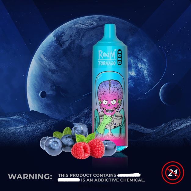 RandM Tornado 9000 vape pod zařízení 1ks verze 1 borůvka malina RandM tornado online shop - 0244R126