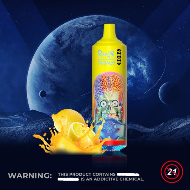 RandM Tornado 9000 vape pod zařízení 1ks verze 2 citron limetka RandM vape CZ - 0244R152