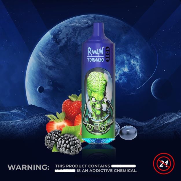 RandM Tornado 9000 vape pod zařízení 1ks verze 2 smíšené bobule RandM vape supplier - 0244R141