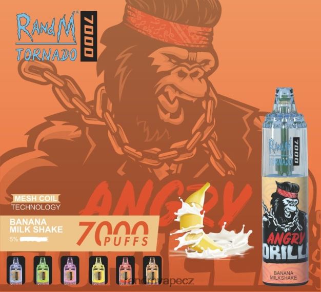 RandM Tornado 7000 airflow control vape zařízení 1ks banánový koktejl RandM vape official - 0244R177