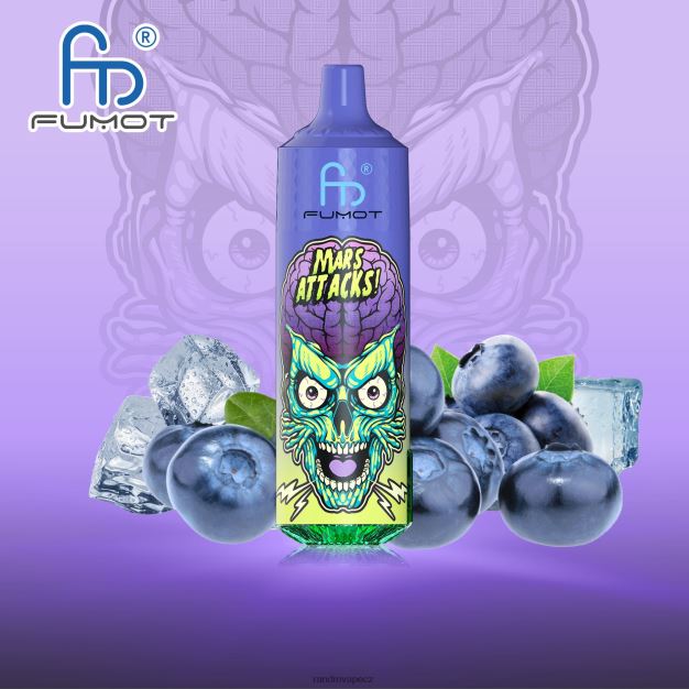 Fumot RandM Tornado 9000 pro vape zařízení s baterií a displejem ejuice verze 1 borůvkový led RandM vape website - 0244R185