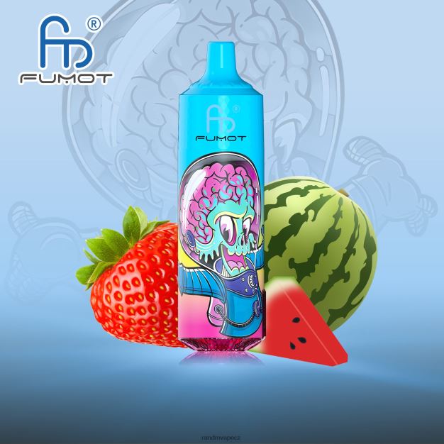 Fumot RandM Tornado 9000 pro vape zařízení s baterií a displejem ejuice verze 1 jahodový meloun RandM vape website - 0244R195