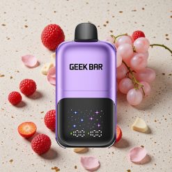 GEEK BAR 2GO 50000 Puffs Hroznový & Malinový Interaktivní Velký Displej a 3-úrovňové Nastavení Chutí/Chladu