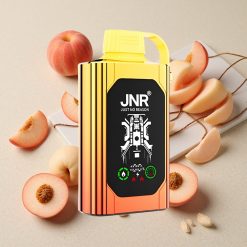JNR Shisha Hookah Box 20500 Puffs 25ml Šťavnaté Broskev Jednorázová Vape HD Display Dvojitá síťová cívka a dvojité jádro
