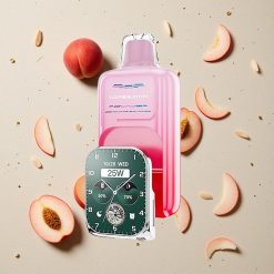 JNR Vape Watch 30000 Puffs a 19mL Broskve z Gruzie s Duální Síťovou Cívkou a Typ-C Rychlým Nabíjením