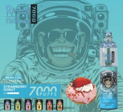 RandM Tornado 7000 airflow control vape zařízení 1ks jahodový donut RandM vape official - 0244R167